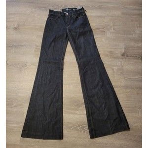 7 For All Mankind Sz 24 Ginger Wide Leg Flare Dark Wash Blue Jeans Women NWT